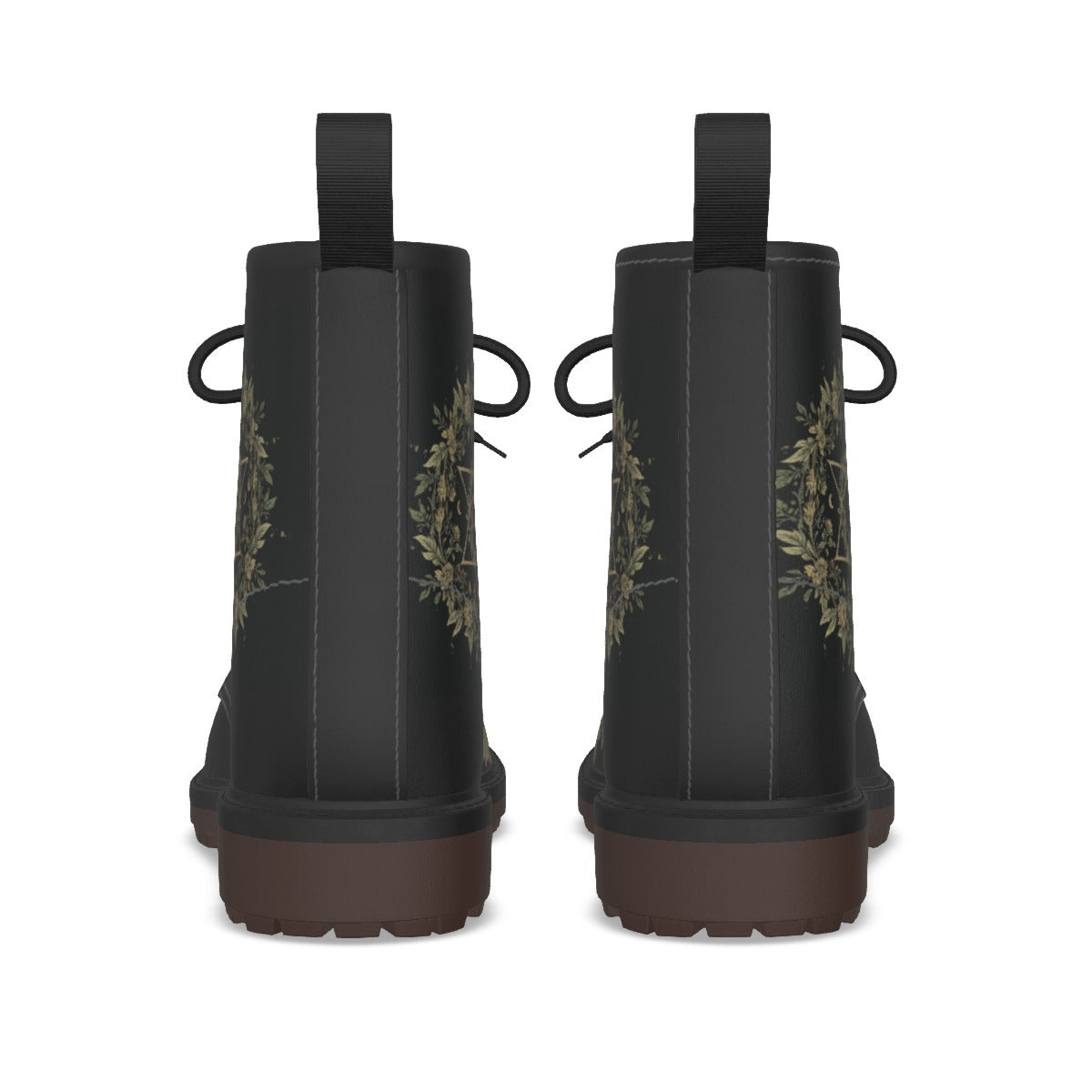 Women's Gothic Boots | Occult Botanical Wiccan Symbols & Flora