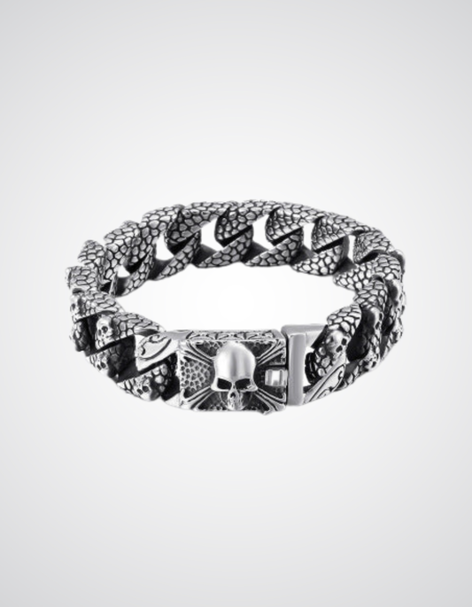 Black Metal Steel Skull Promise Ring