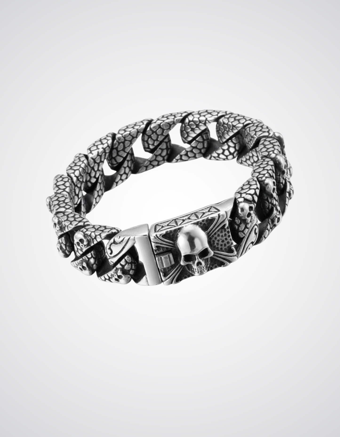 Black Metal Steel Skull Promise Ring
