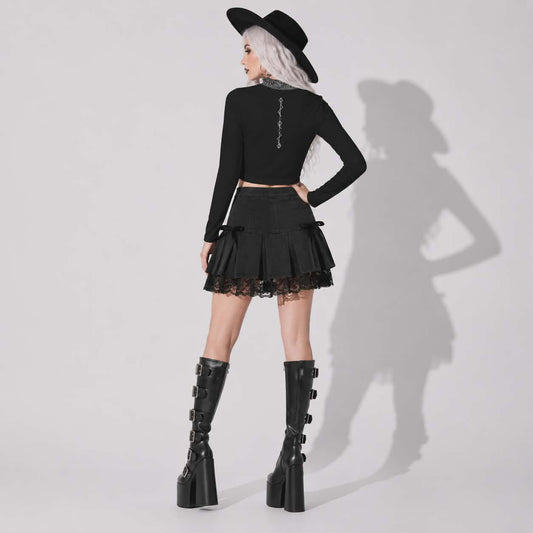 Astral Rose Gothic Top | Occult Cut-Out Crop Top