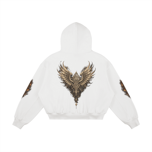 Vikingcore Gothic White Cotton Hoodie