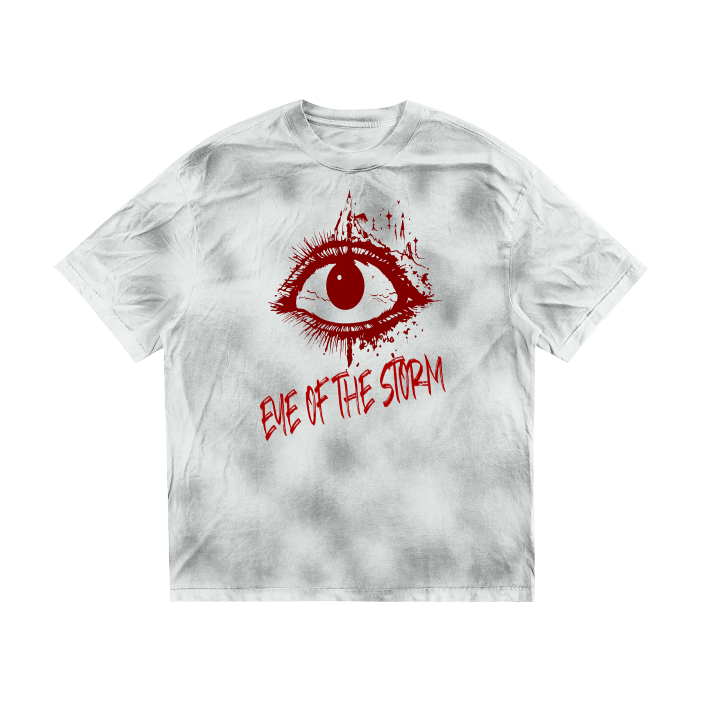 Unisex Washed Grunge Goth T-Shirt | Eye of the Storm | 270 GSM