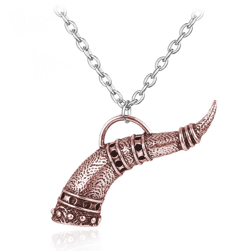 Horn of Valhalla's Feast Nordic Necklace – Rose Gold