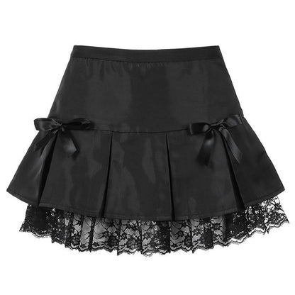 Midnight Lace Gothic Skirt | Romantic Darkwear Mini