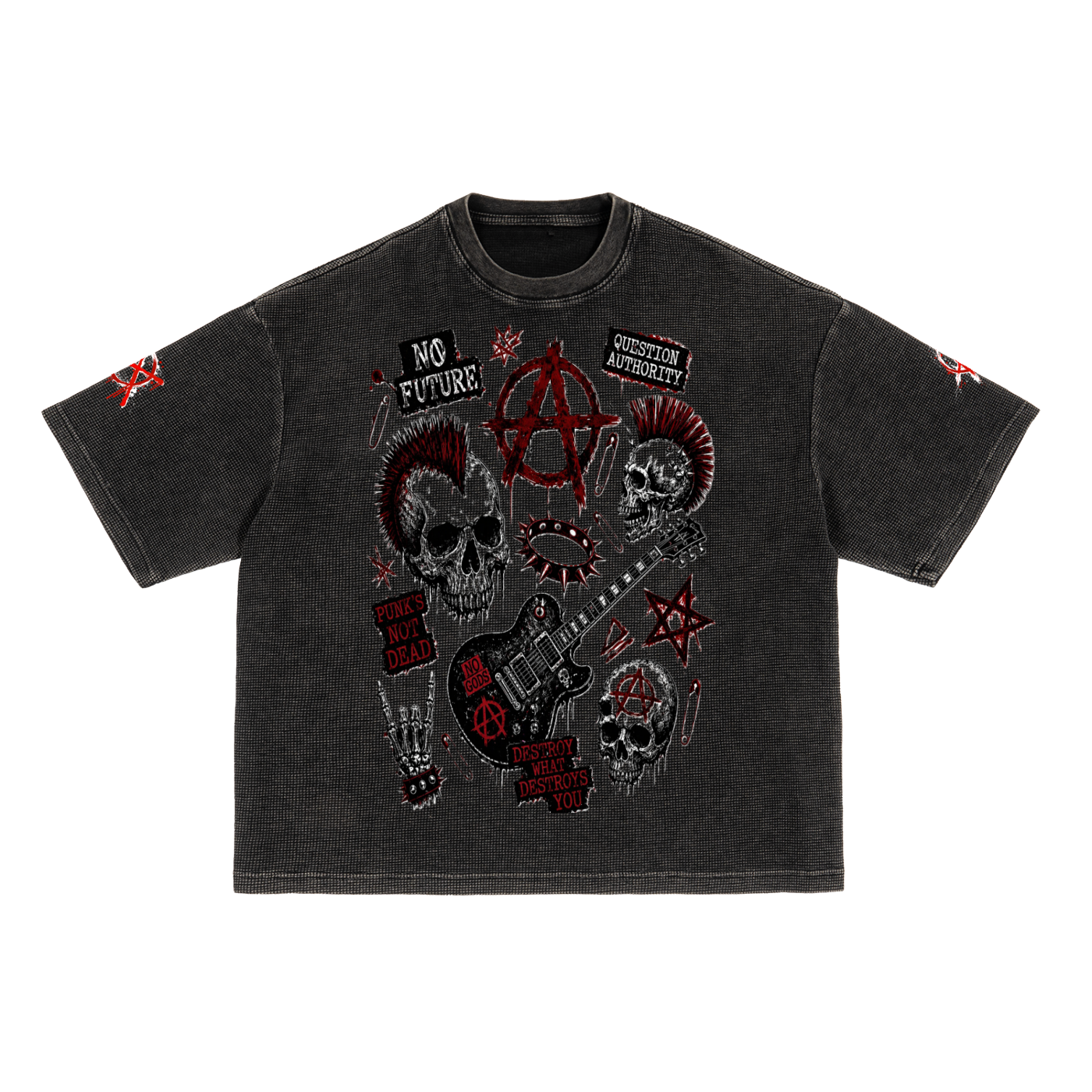 Punk,Punk Rock Dark Aesthetic,Industrial Punk,Punk Clothes,Punk Tee,Punk Washed T-shirt