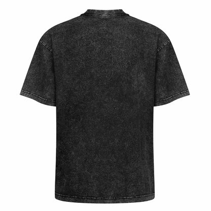 Gothic Oversize Vintage Washed T-Shirt | Dark Fallen Angel | Y2K Goth Washed Tee 190 GSM