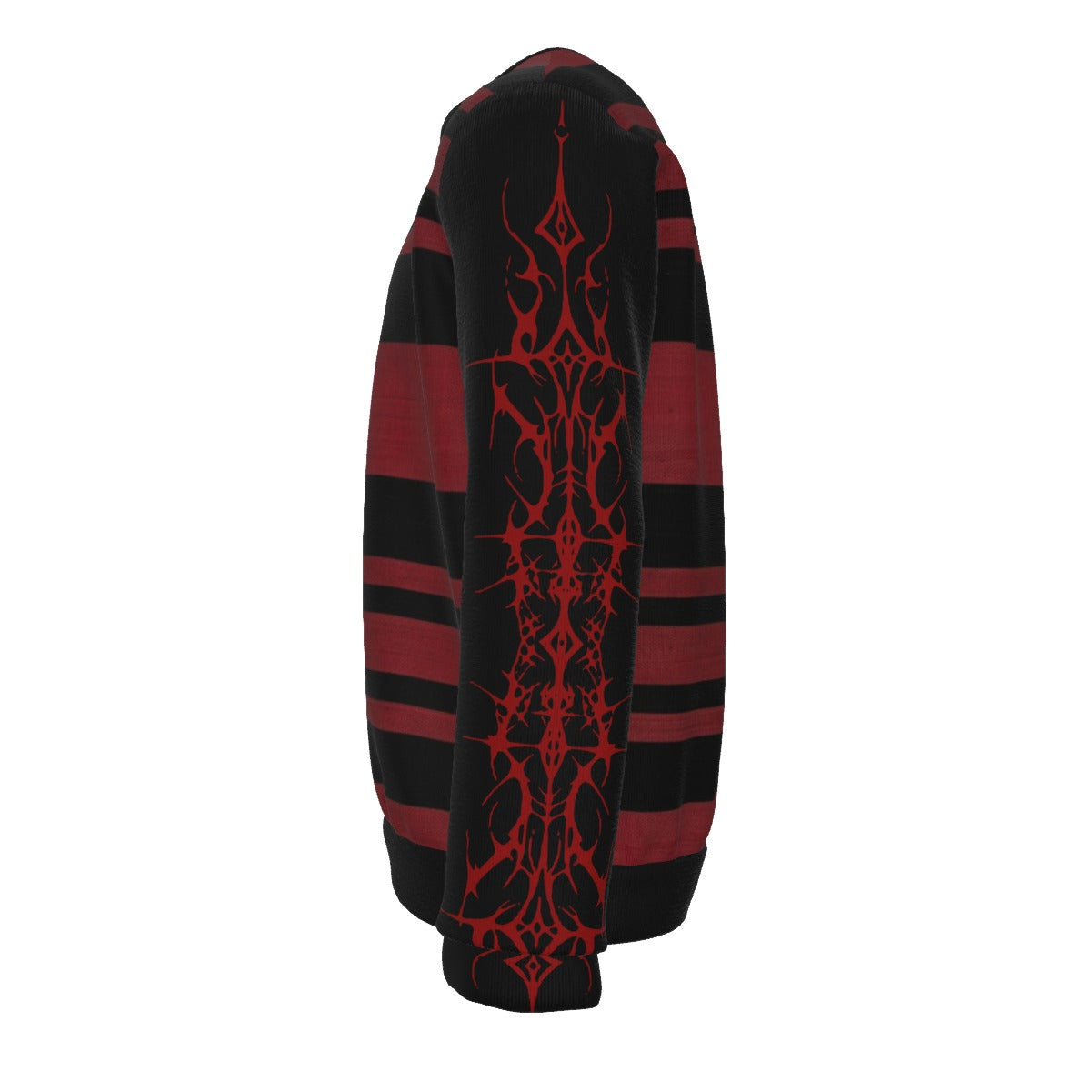 Gothic Grunge Striped Sweatshirt | Evil Stripes | 100% Cotton 310 GSM