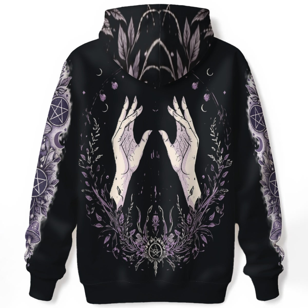 Wiccan Ritual Hoodie | Sacred Moon & Occult Geometry