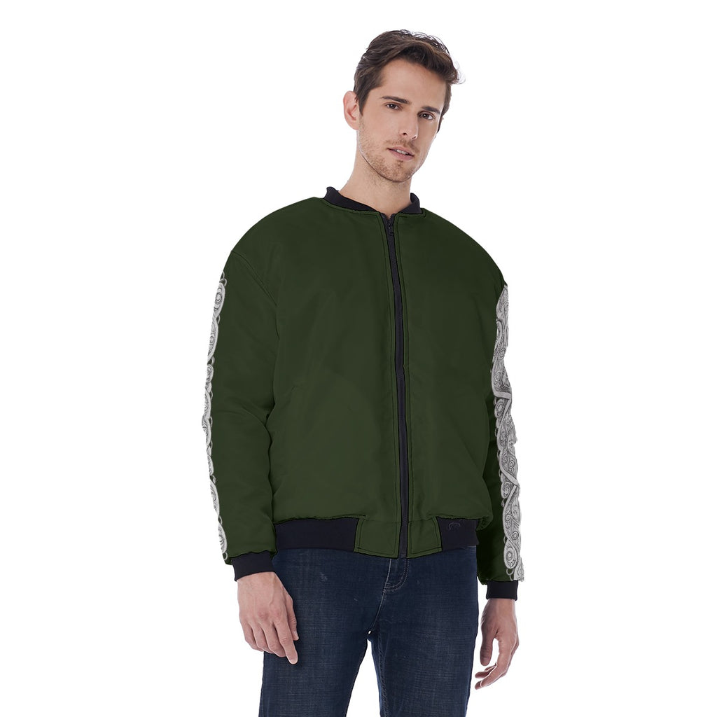 Forest Wolf Guard Slavic Gothic Bomber Jacket