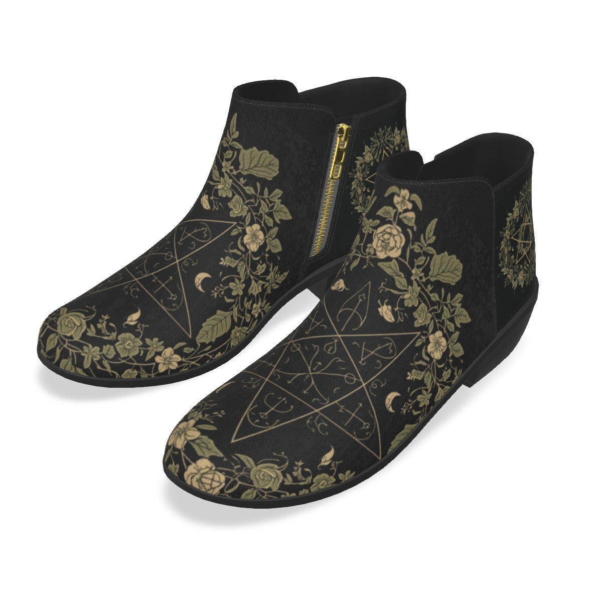 Alt Fashion Vegan Shoes | Herbal Witch Botanic Moon Magic