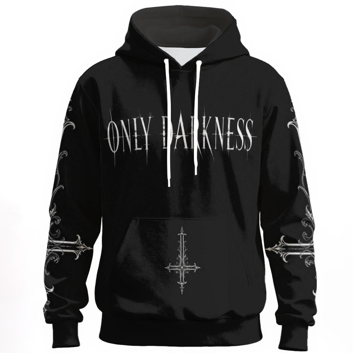gothic harajuku hoodie black y2k style only darkness graphic streetwear