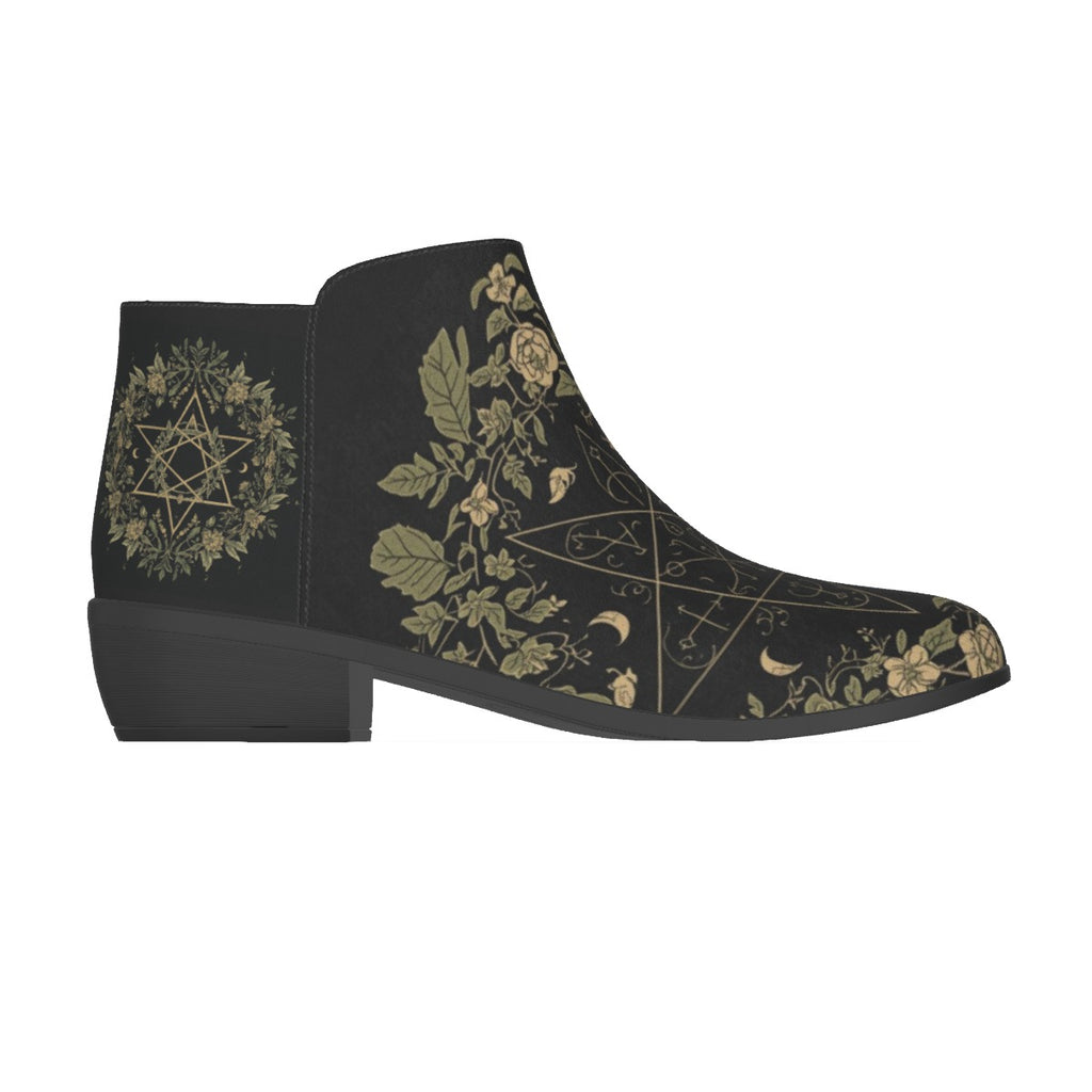 Alt Fashion Vegan Shoes | Herbal Witch Botanic Moon Magic