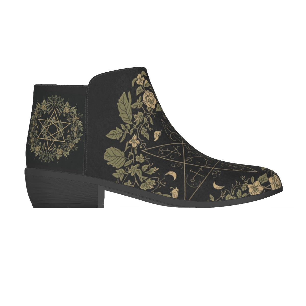 Alt Fashion Vegan Shoes | Herbal Witch Botanic Moon Magic