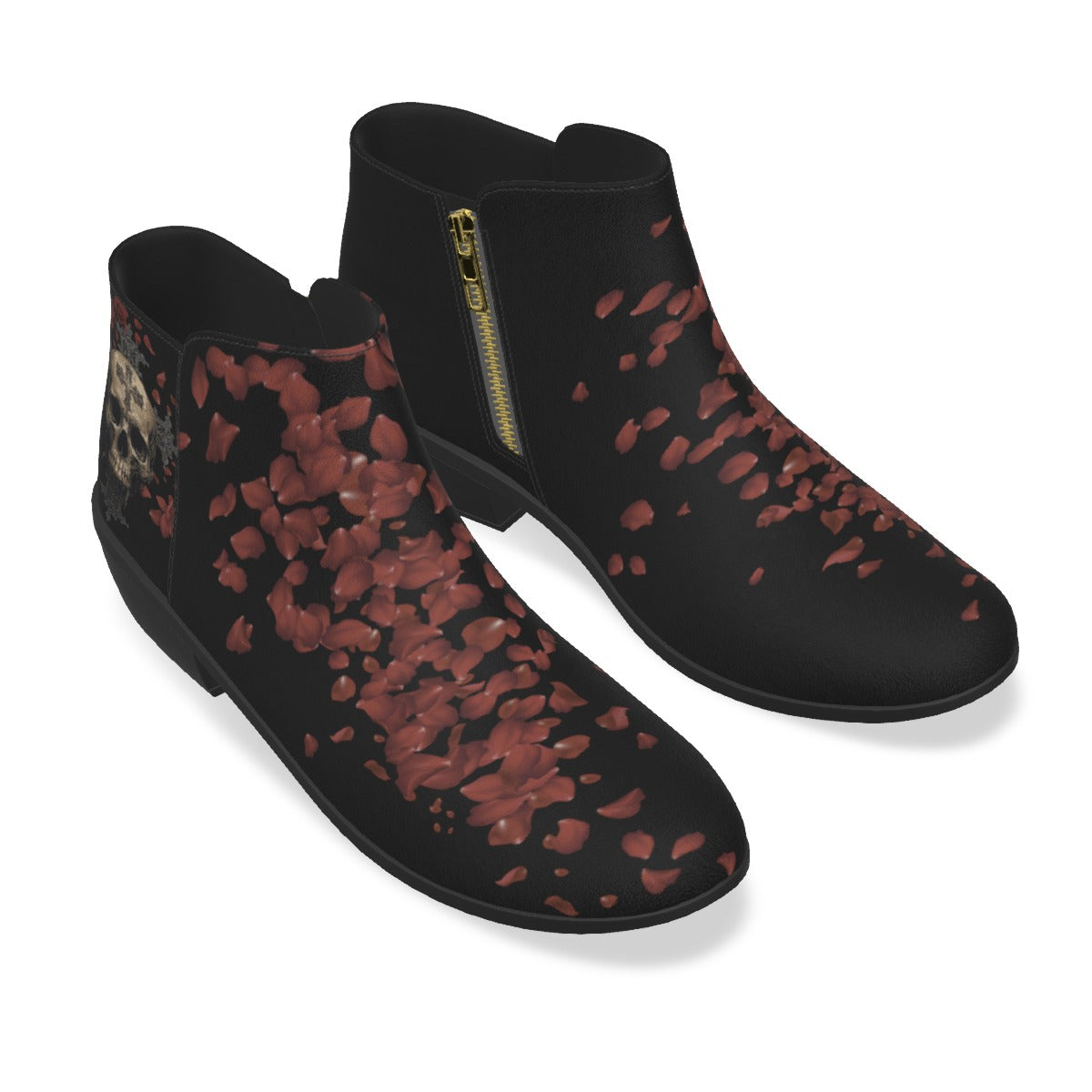 Women's Gothic Boots | Rose Gothic Skull Romantic Gothic