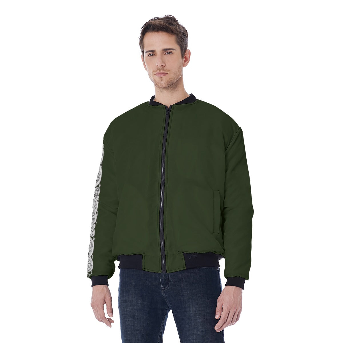Forest Wolf Guard Slavic Gothic Bomber Jacket