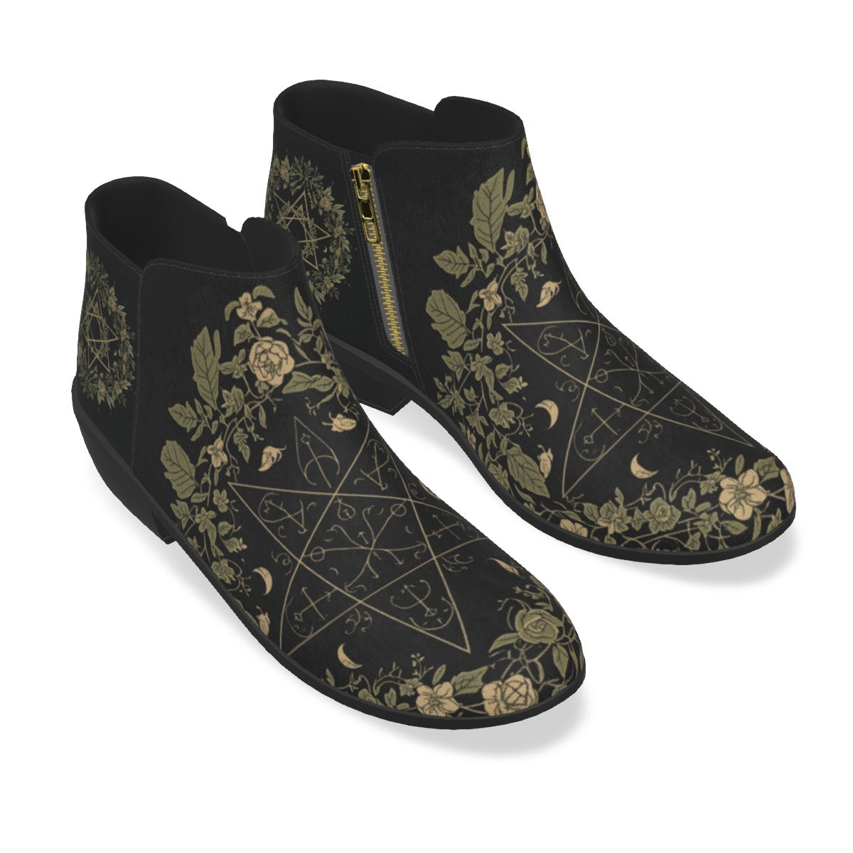 Alt Fashion Vegan Shoes | Herbal Witch Botanic Moon Magic