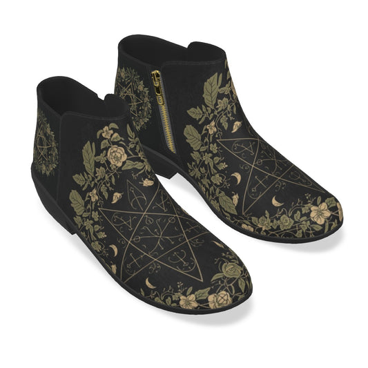 Alt Fashion Vegan Shoes | Herbal Witch Botanic Moon Magic