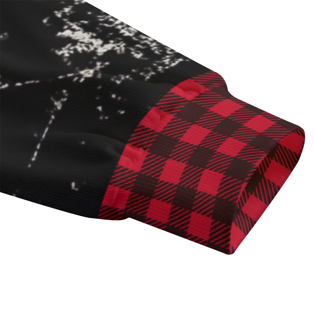 Grunge Chaos Oversized Hoodie | Red Tartan Distressed Streetwear
