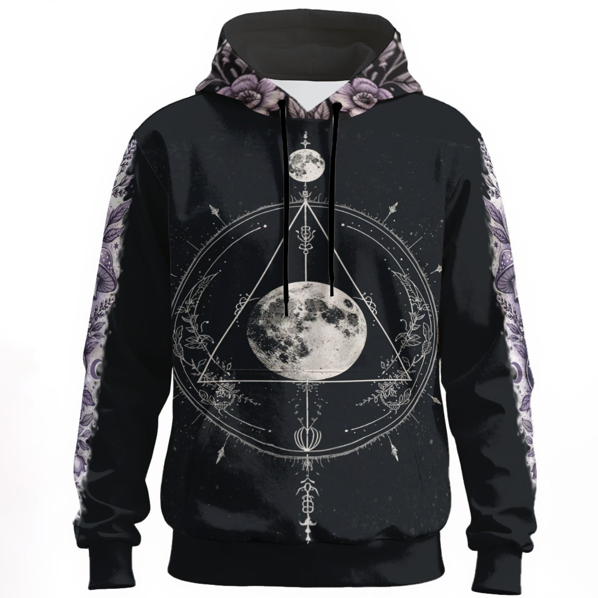 Wiccan Ritual Hoodie | Sacred Moon & Occult Geometry