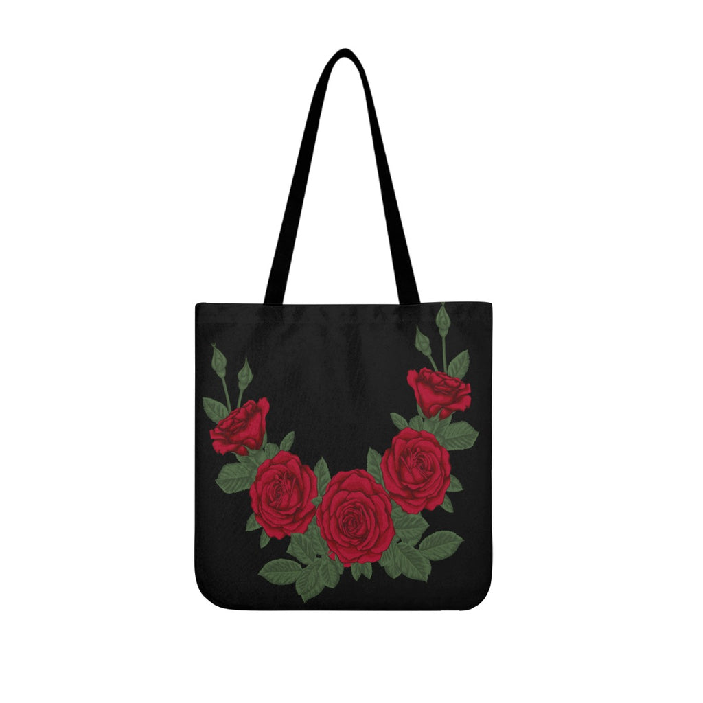 Victorian Skull Roses Gothic Tote Bag – Dark Romantic Canvas Style Bag