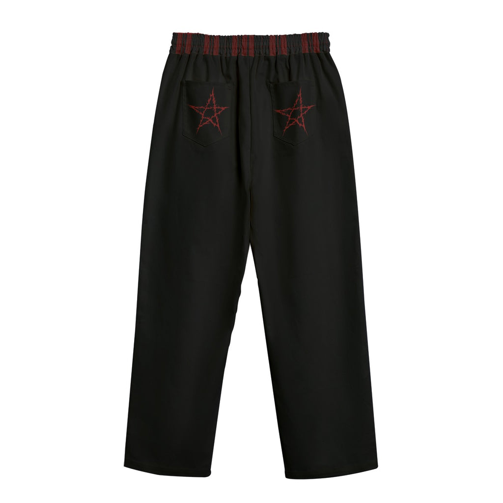 Punk Grunge Tartan Pants | Crimson Moth – 100% Cotton 245 GSM