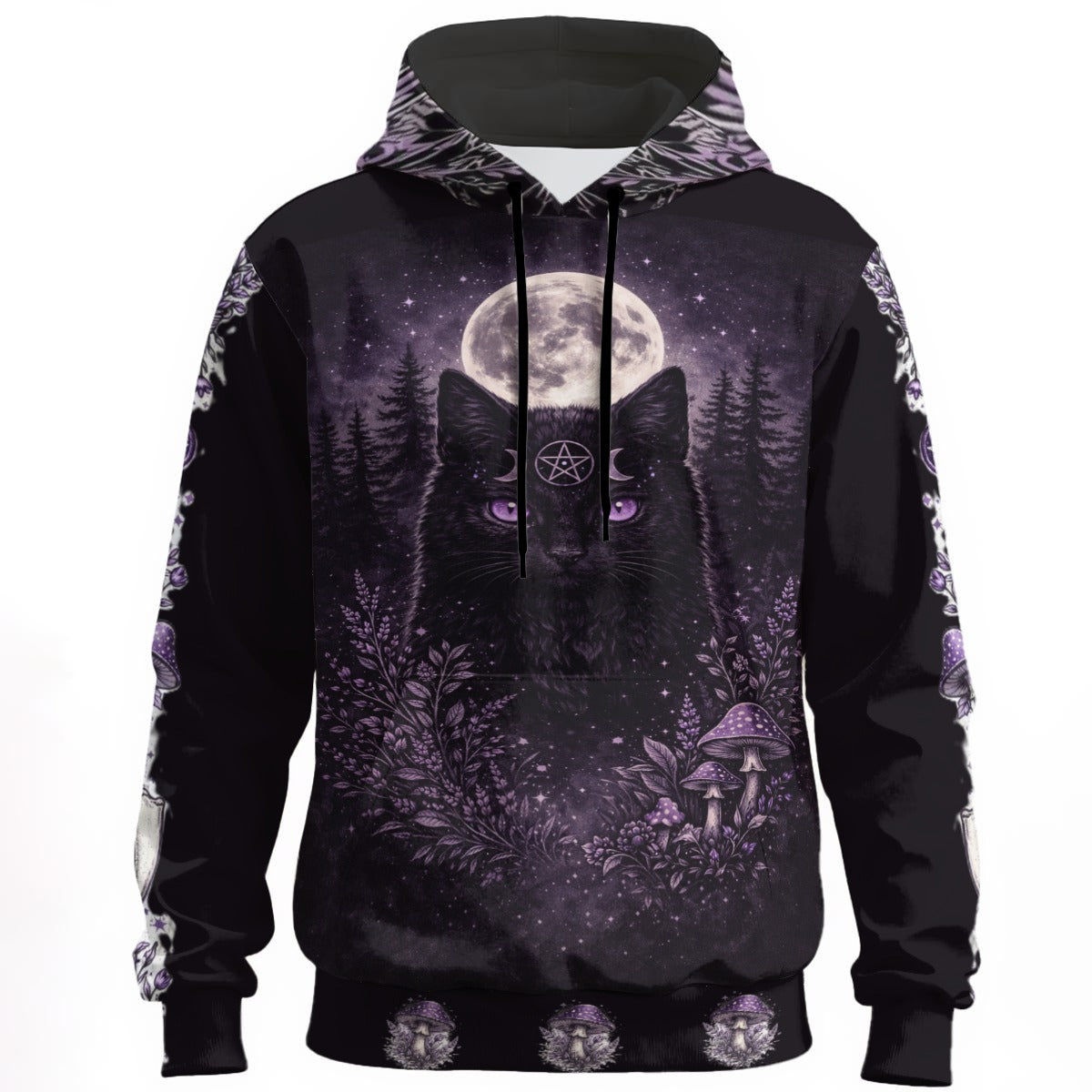 Heavyweight Witchcraft Hoodie | Mystic Familiar Wiccan Cat & Moon