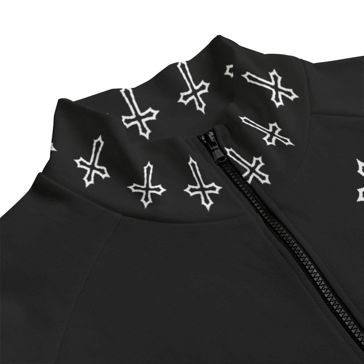 Gothic Darkwear Bomber Jacket Premium | Black Cathedral II – Pain Skull Legacy | 100% Cotton 310 GSM