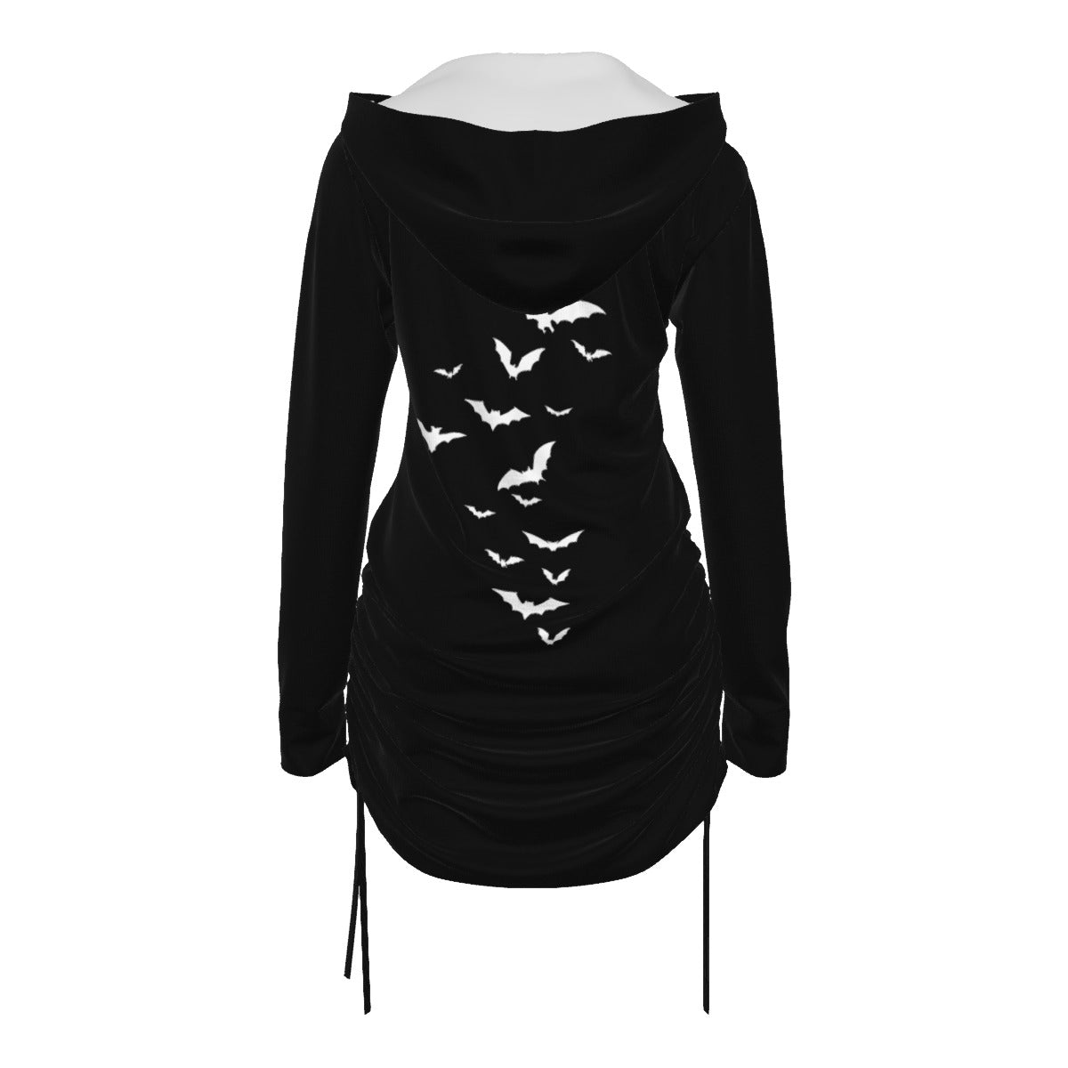 Dark Love Gothic Hoodie Dress – Asymmetrical One Shoulder Hooded Dress | Gothic | Darkwear | Alternative Fashion