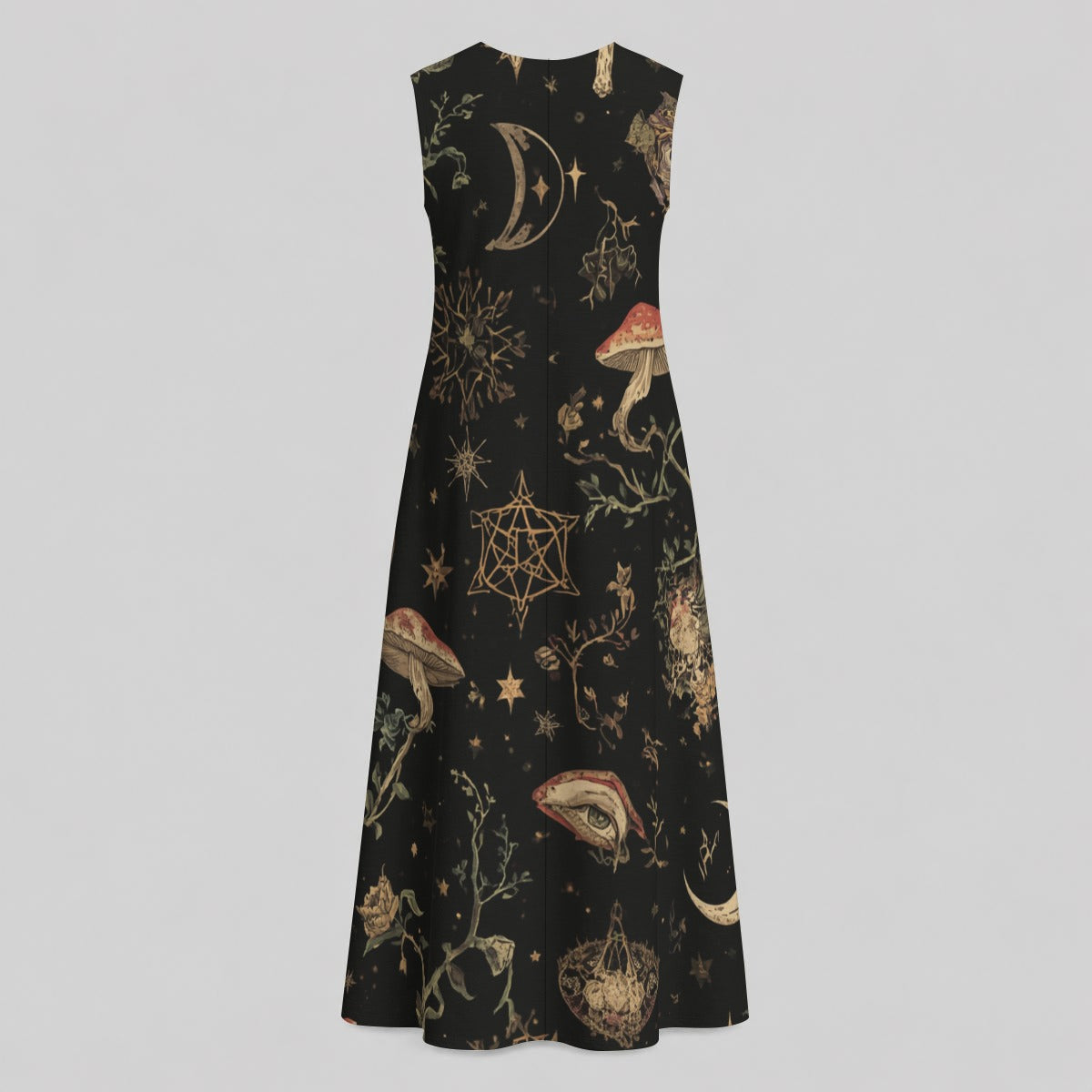 Women’s Whimsigoth Maxi Dress | Moonlit Ritual Garden – Cotton Witchcore & Mystic Forest Dress