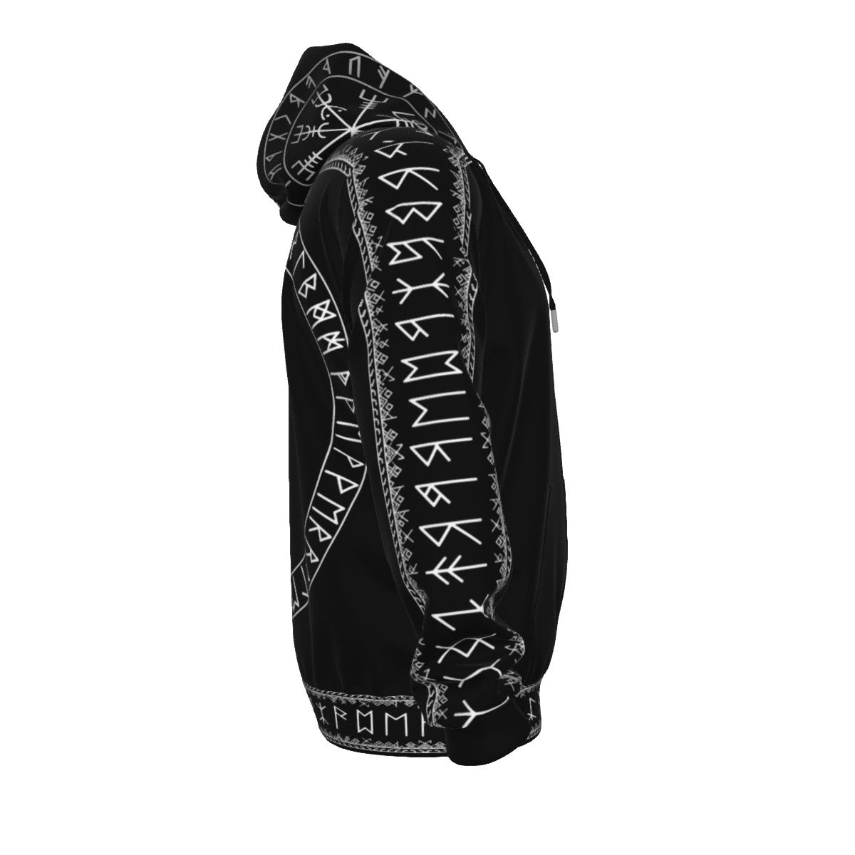 Gothic Zip-Up Hoodie | Dark Occult Rune Circle