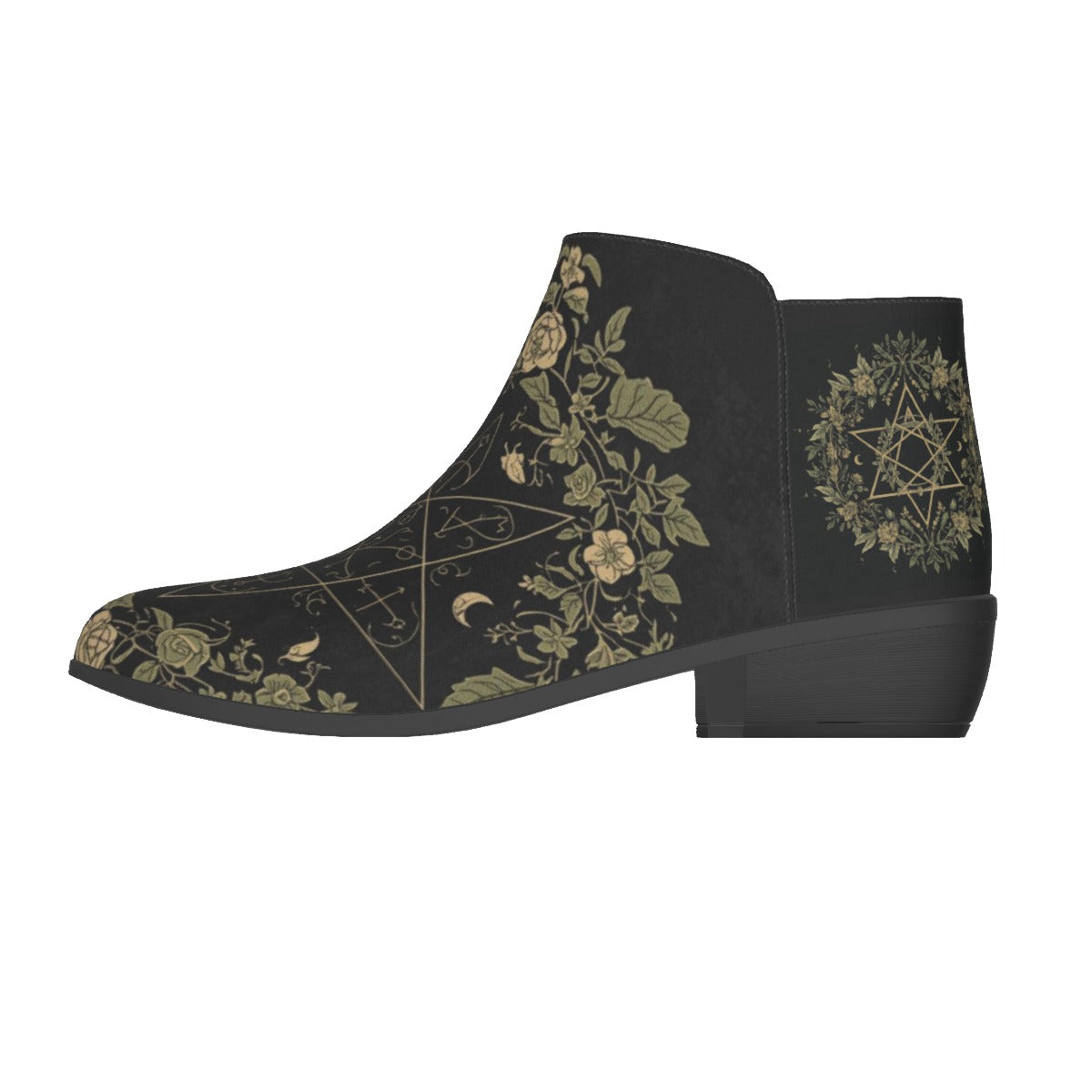 Alt Fashion Vegan Shoes | Herbal Witch Botanic Moon Magic