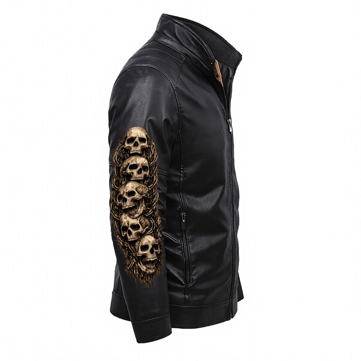 Skull Decay Warrior Death Metal PU Leather Jacket