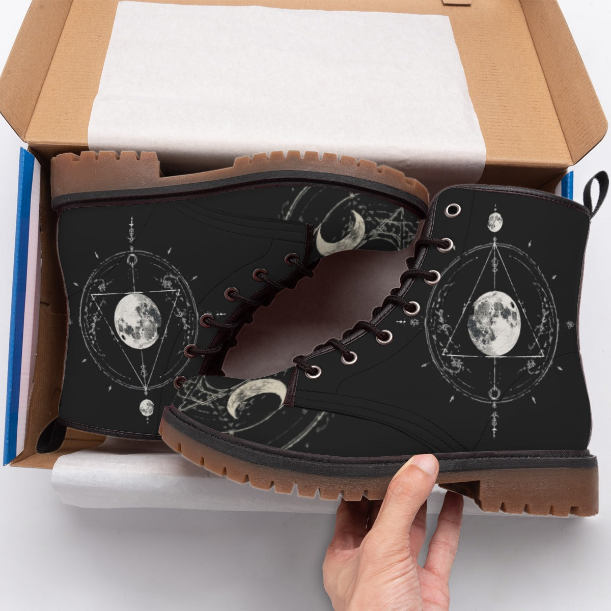 Women's Gothic Boots | Astral Ritual Celestial Occult Design