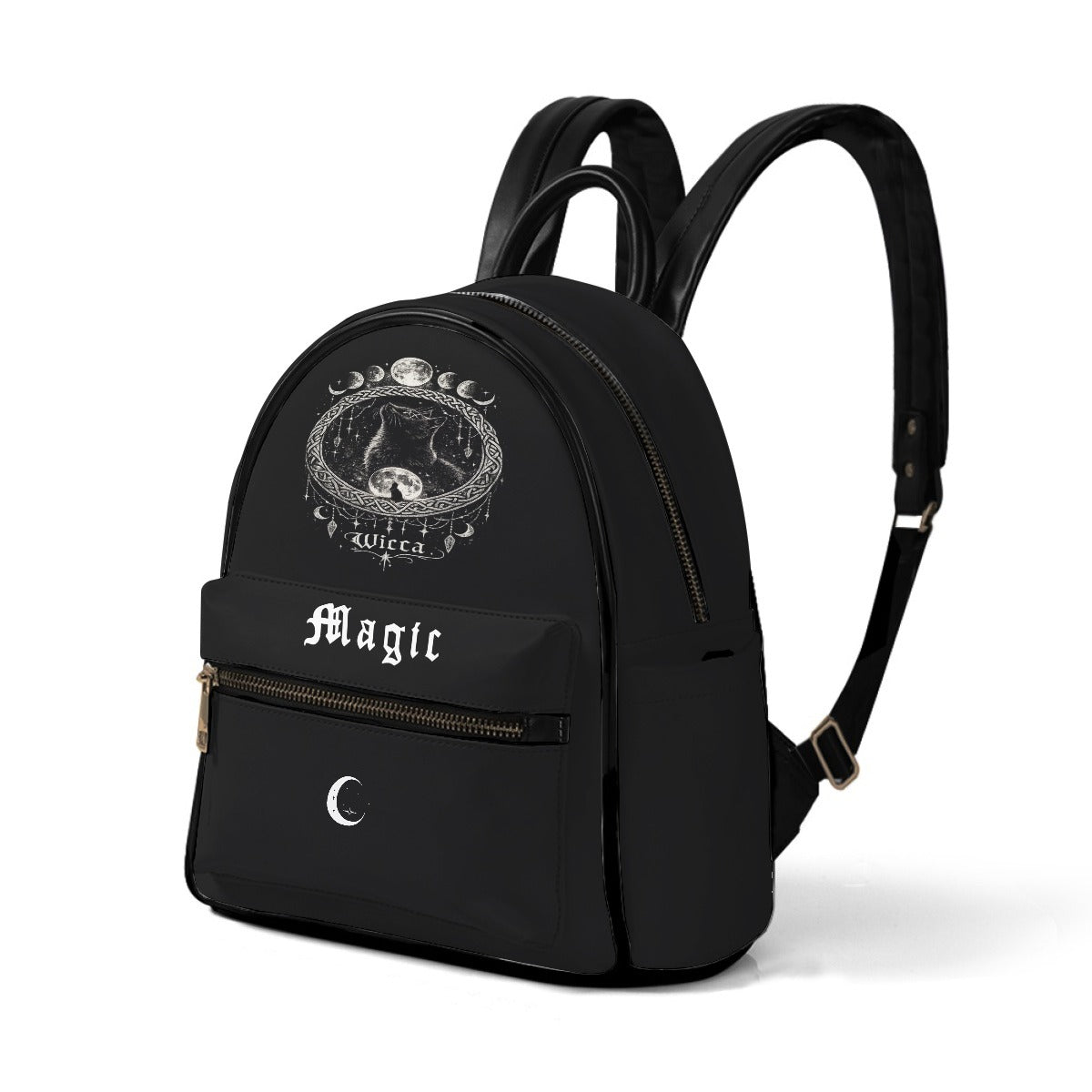 Gothic Wicca Magic Backpack – Black Witchcore Moon Backpack | Dark Aesthetic Bag