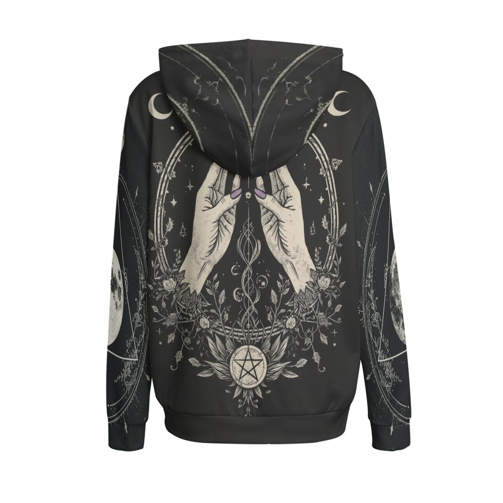 Wiccan Ritual Hoodie | Eternal All-Over Print Dark Magic