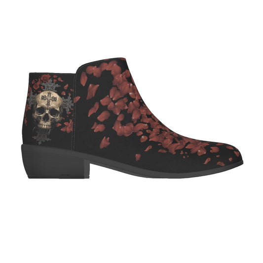 Women's Gothic Boots | Rose Gothic Skull Romantic Gothic