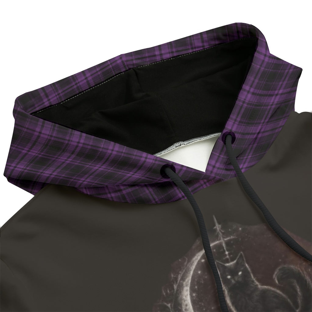 Gothic Witchcore Cat Hoodie with Moon Phases | Lunar Cat Coven Hoodie