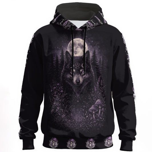 Wiccan Ritual Hoodie | Lunar Wolf & Forest Witchcraft