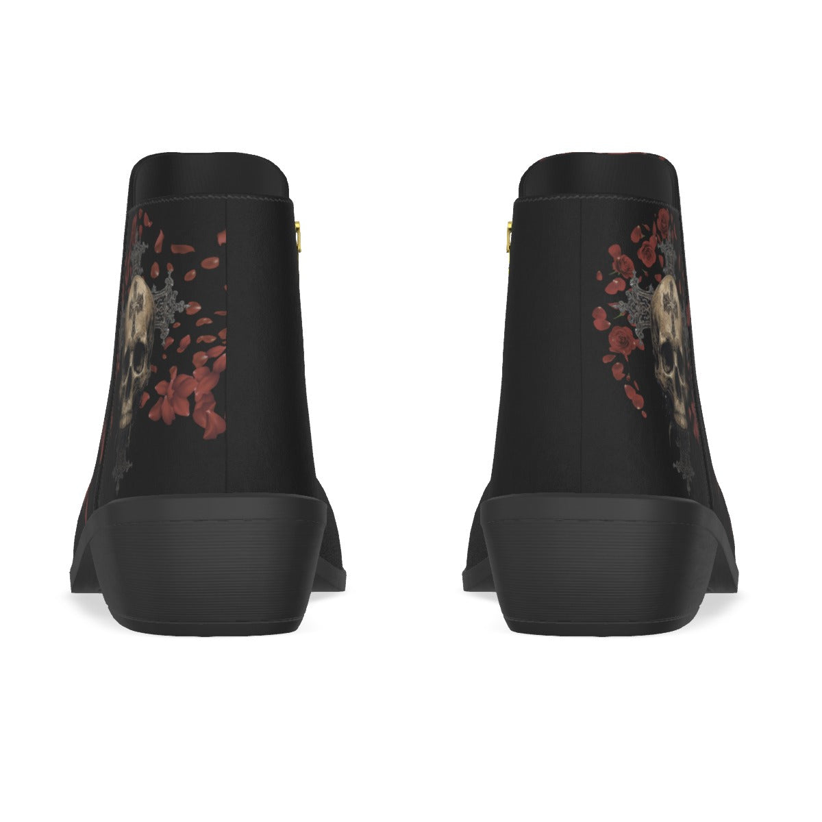 Women's Gothic Boots | Rose Gothic Skull Romantic Gothic