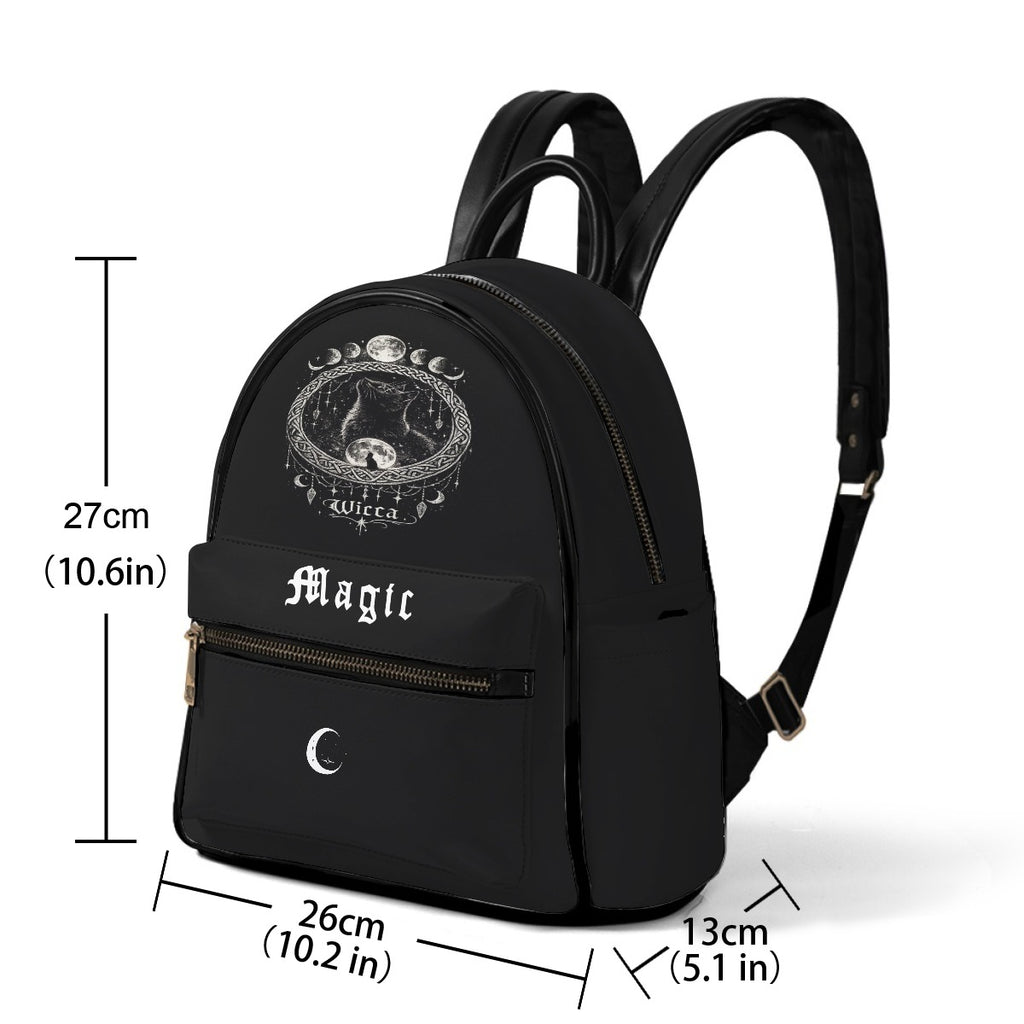 Gothic Wicca Magic Backpack – Black Witchcore Moon Backpack | Dark Aesthetic Bag