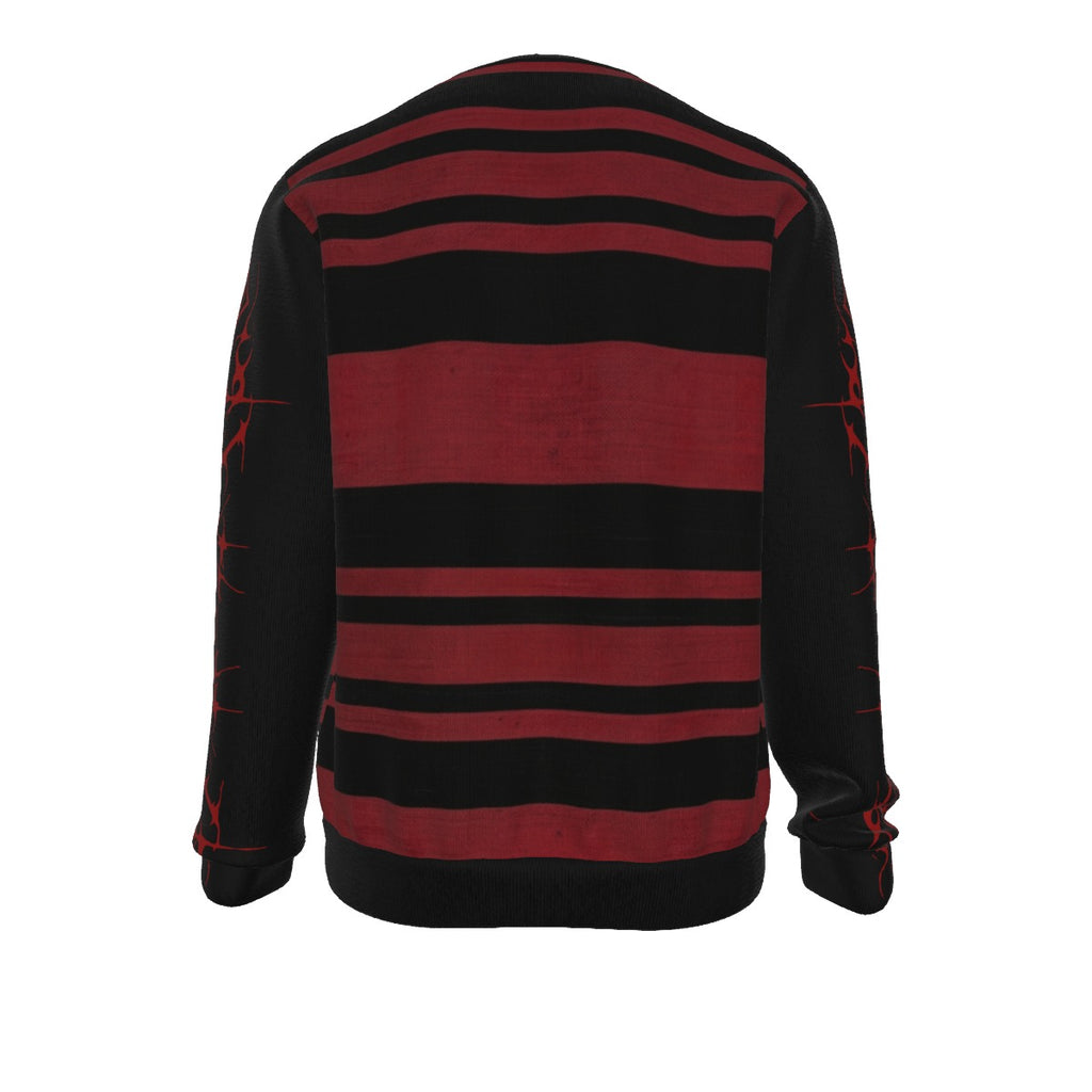 Gothic Grunge Striped Sweatshirt | Evil Stripes | 100% Cotton 310 GSM