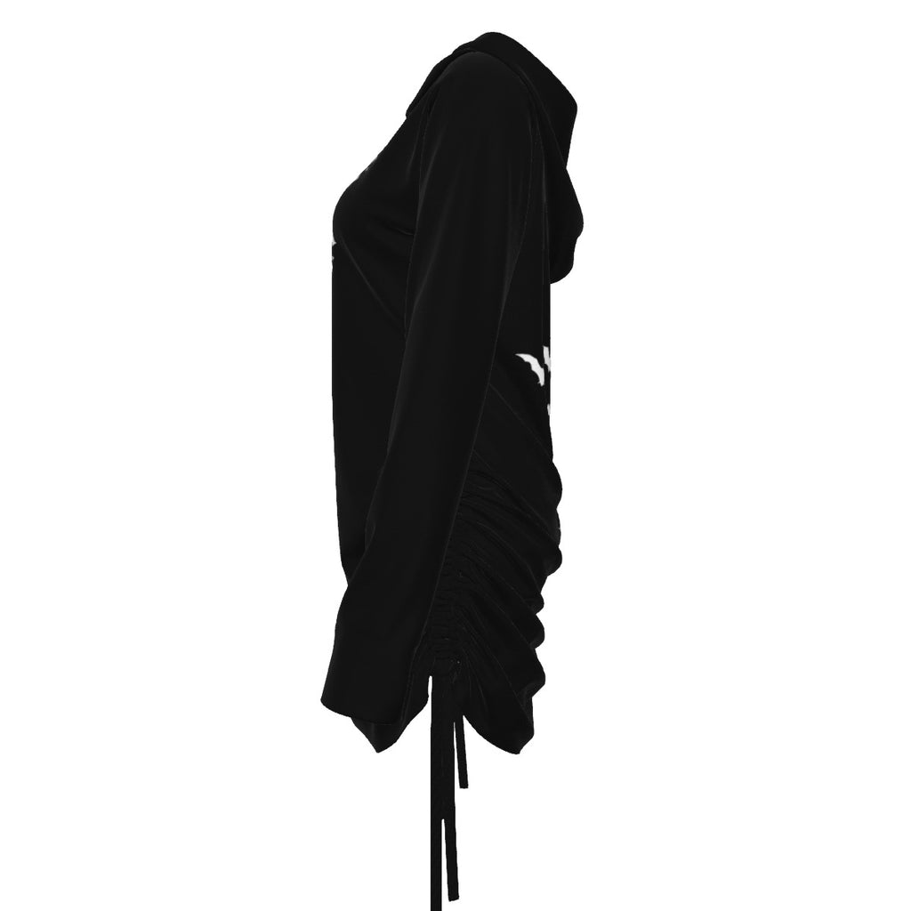 Dark Love Gothic Hoodie Dress – Asymmetrical One Shoulder Hooded Dress | Gothic | Darkwear | Alternative Fashion