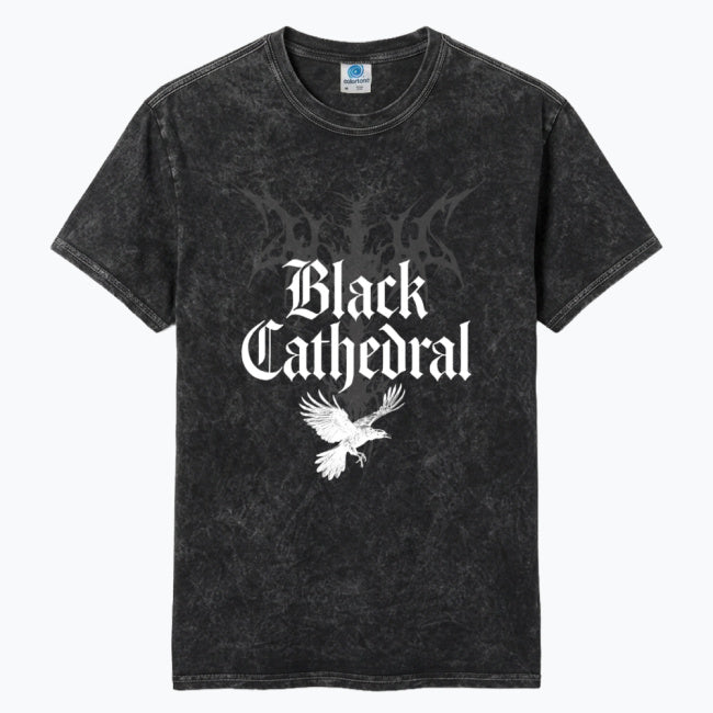 Black Cathedral I – The Raven’s Call Mineral Wash Unisex Gothic T-Shirt