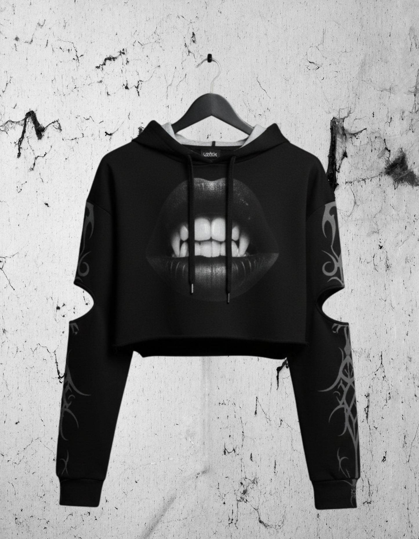 Gothic Crop Vampire Pop Art Hoodie