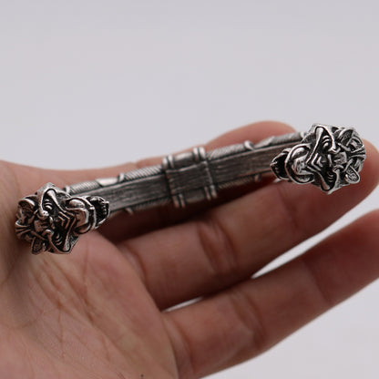 Mountain Wolf Symbol Nordic Bracelet – Silver