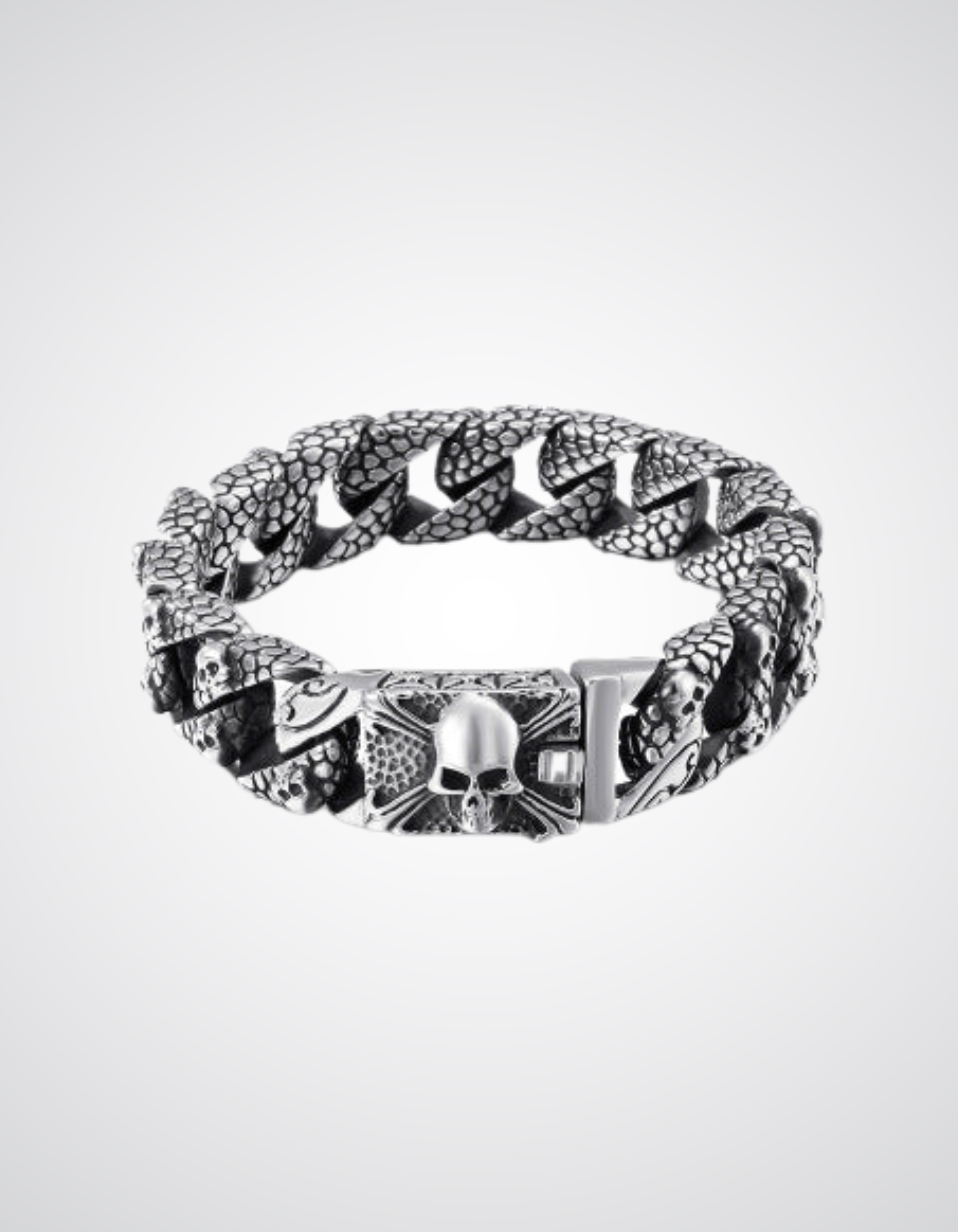 Black Metal Steel Skull Promise Ring