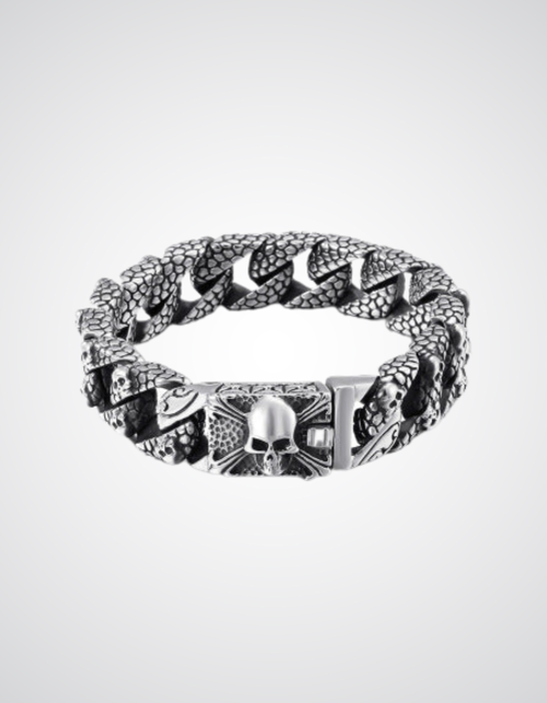 Black Metal Steel Skull Promise Ring