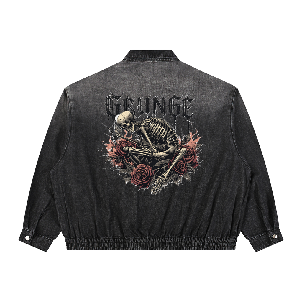 Grunge,Grunge Goth,Gothic Grunge,Punk Rock,Denim Jacket,Alternative Streetwear