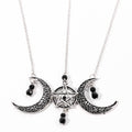 Double Moons Mystical Power Gothic Necklace