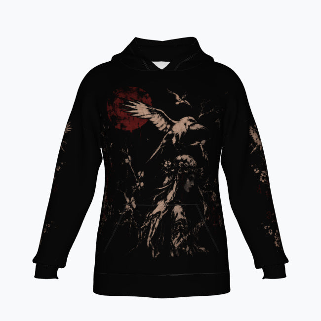Slavic Gothic Oversized Hoodie | Lady of the Dark Forest | Premium Full Print 280 GSM